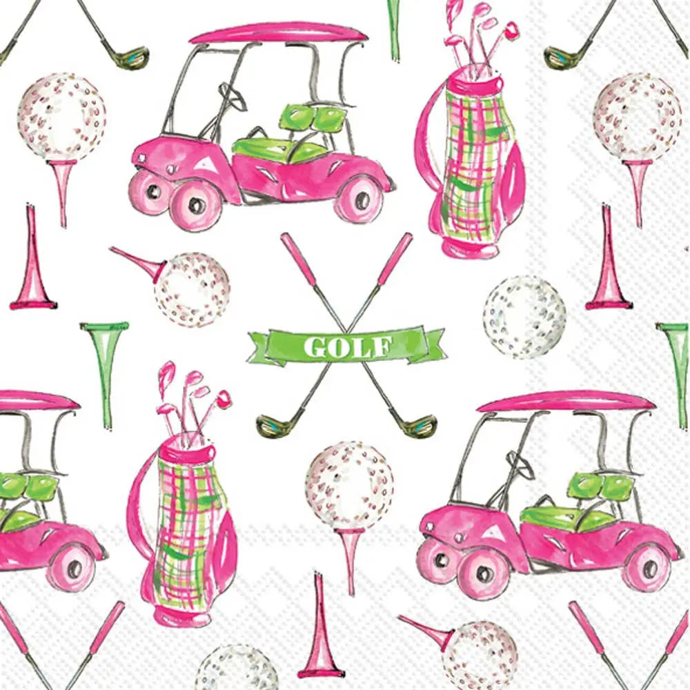 Girly Golf Paper Cocktail Napkins Rosanne Beck Boston International