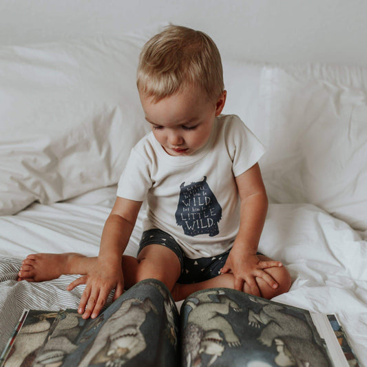 Graphic organic tee | wild child Finn + Emma