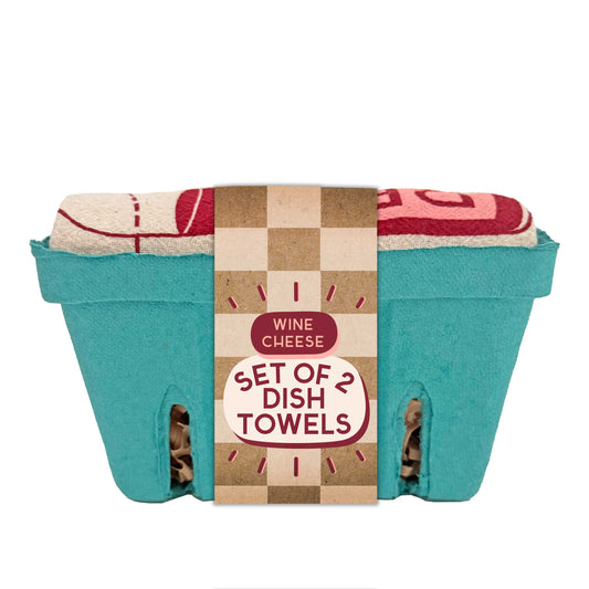 PERFECT PAIRING (Wine, Cheese) - Tea Towel Set of 2