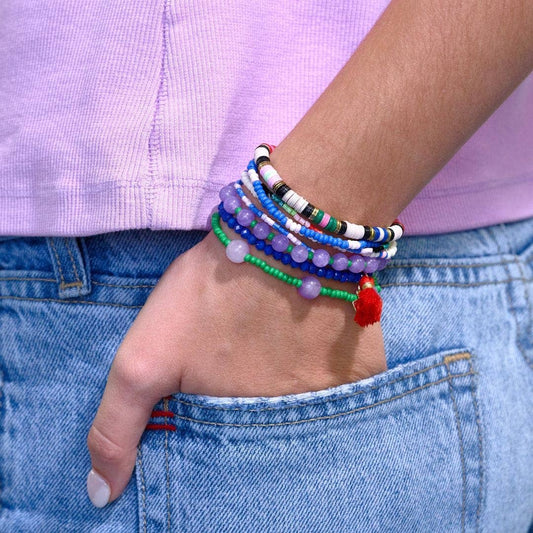 Mixed Bracelet Stack of 8 Rio INK + ALLOY