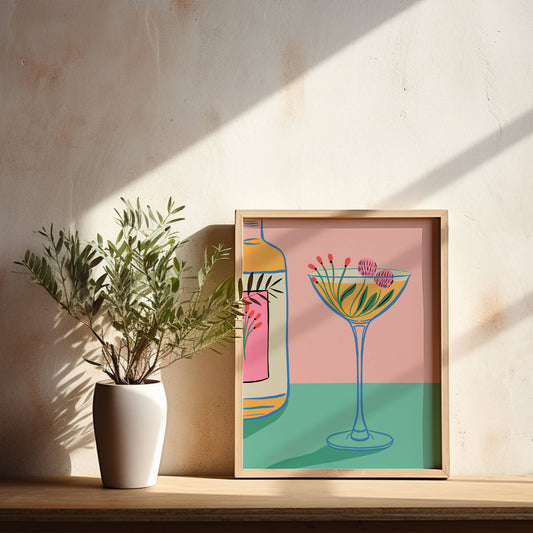 "Vintage Cocktail" 8" x 10" Giclée Art Print Tara Reed