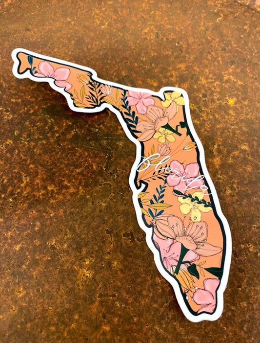 Florida Floral Sticker