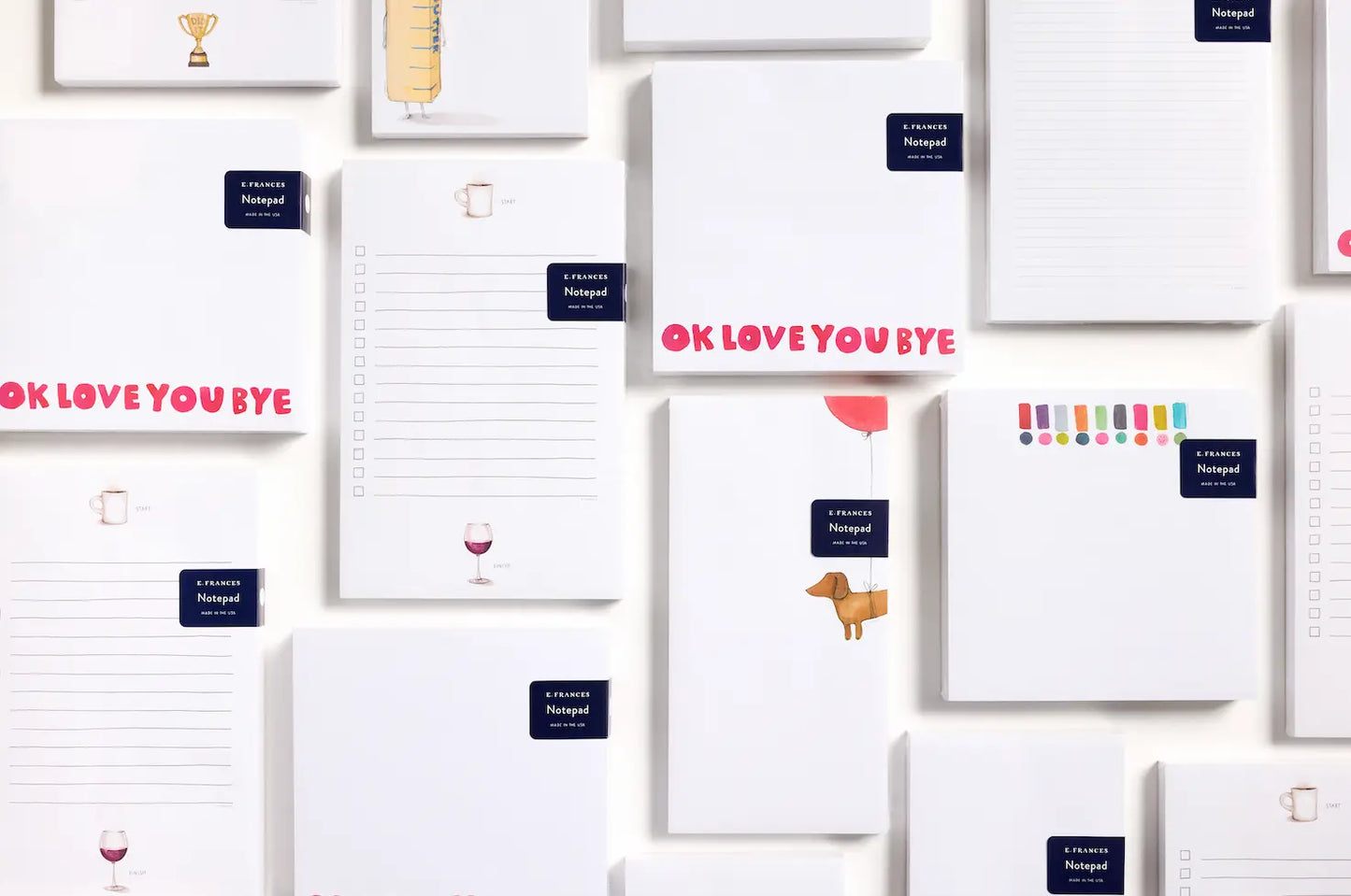 Start & Finish Lined Notepad | Wine & Coffee E. Frances Paper