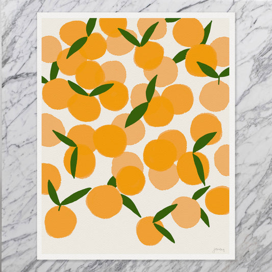 Clementines Fruit Print. Signed.