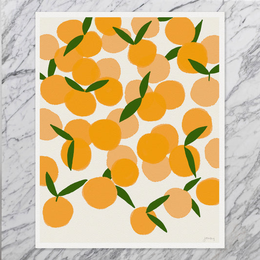 Clementines Fruit Print. Signed. Jorey Hurley