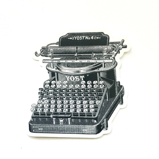 Antique Typewriter Vinyl Sticker Pergamo Paper Goods