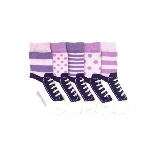 Baby Purple & Lilac Sneaker Socks Friday Sock Co.