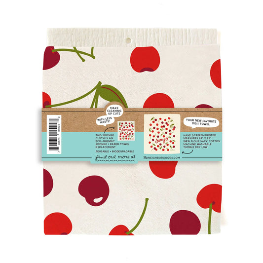 Cherry - Tea Towel + Sponge Cloth Set The Neighborgoods