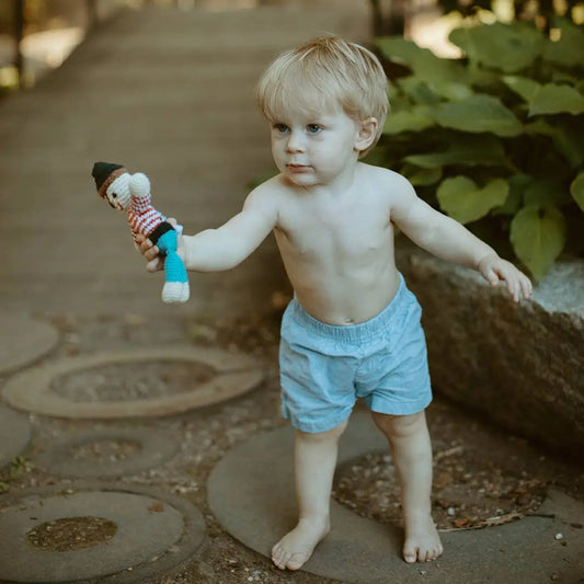 Handmade Pirate Rattle – A Swashbuckling Friend Pebble