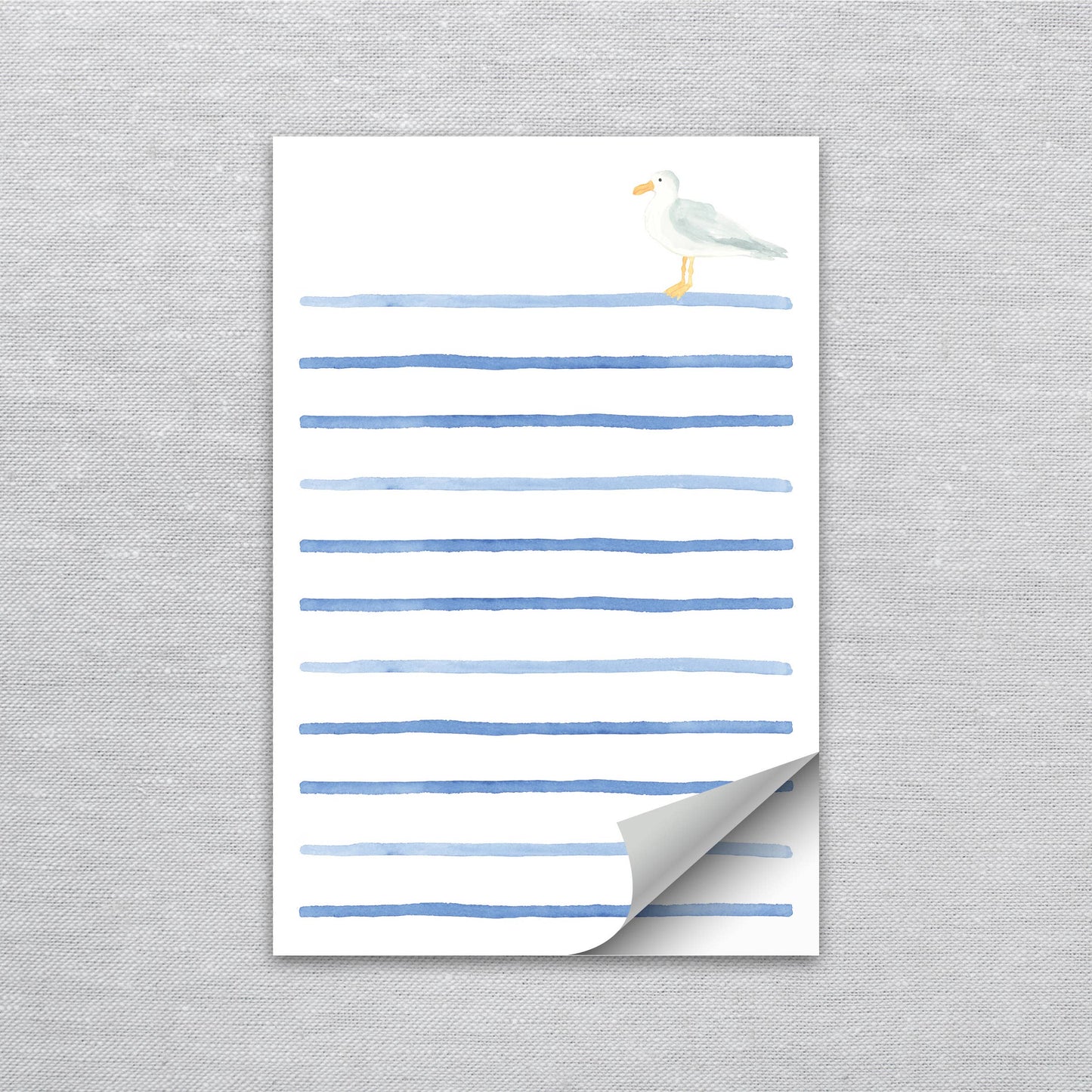 Watercolor Seagull Notepad | Coastal Watercolor Notepad