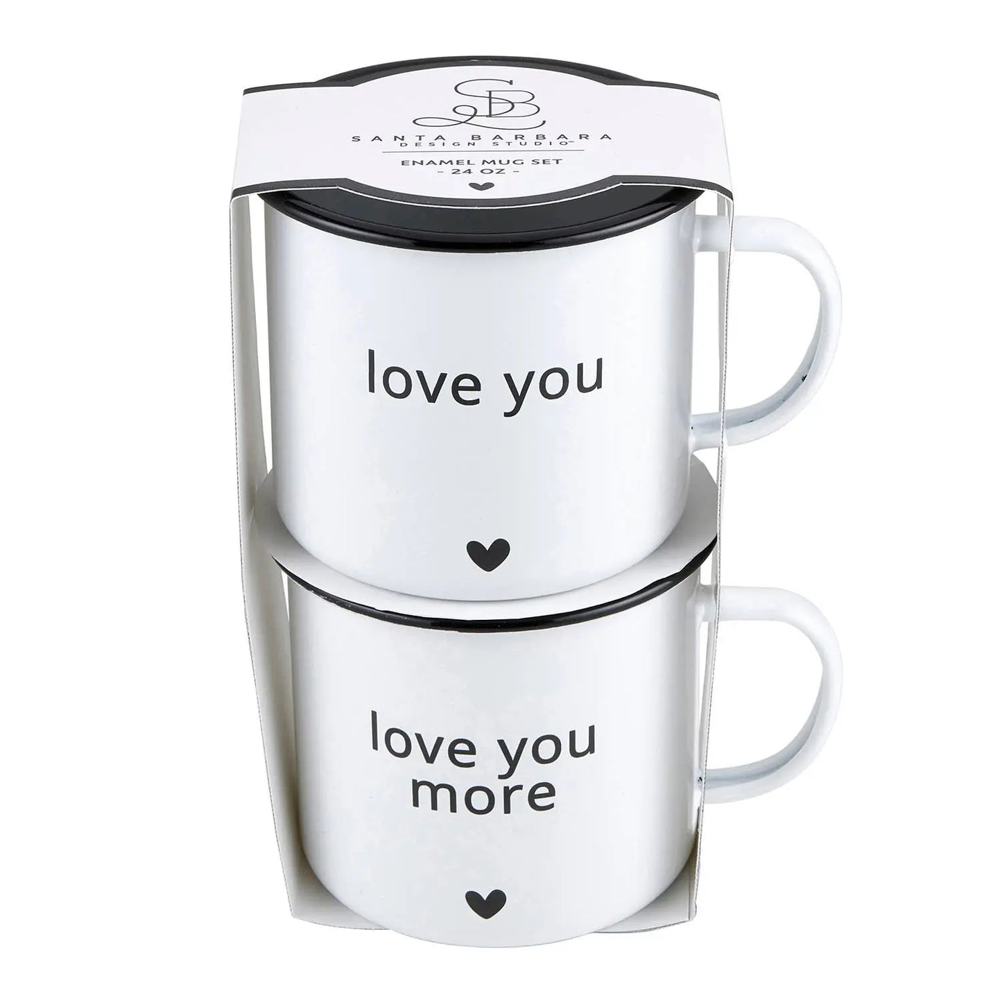 Enamel Mug Set - Love You More Santa Barbara Design Studio by Creative Brands