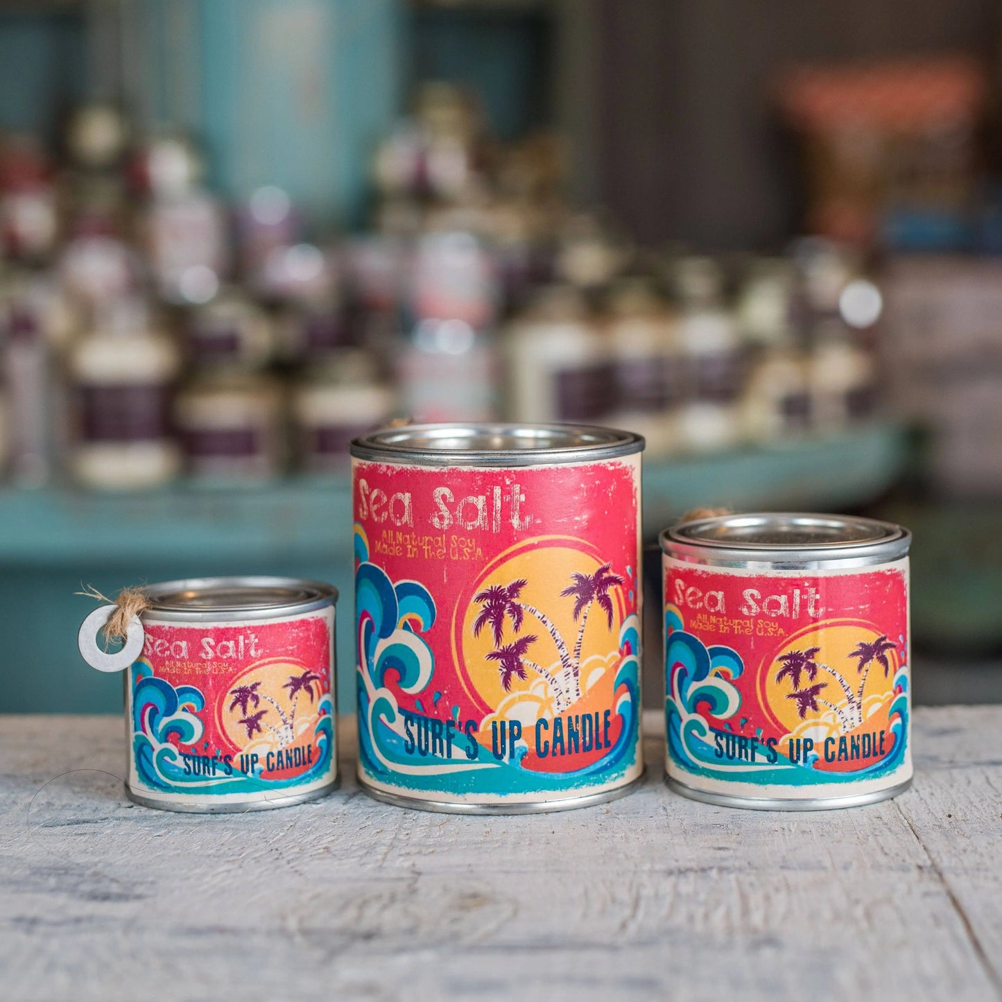 Sea Salt Paint Can Candle - Vintage Collection Surfs Up Candle