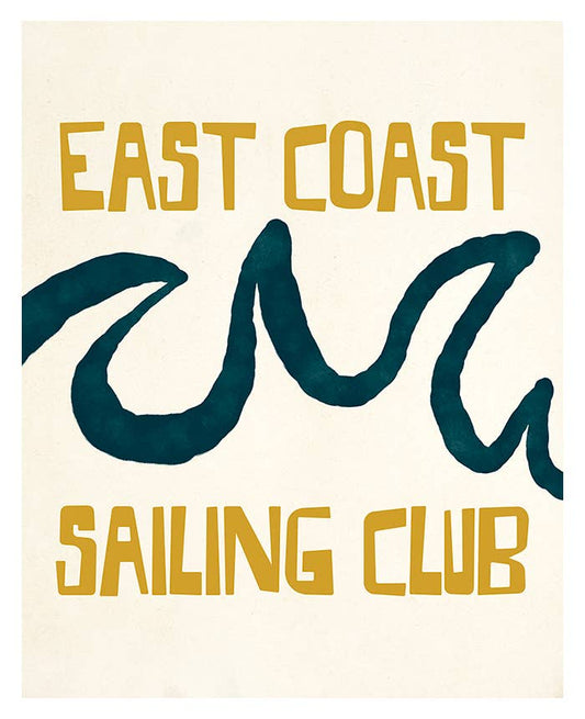 Modern Coastal Art Print - East Coast Sailing Club