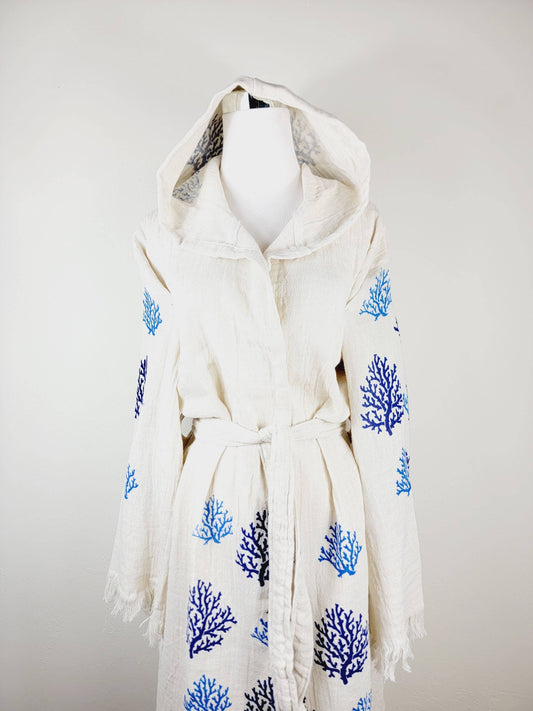 Muslin Robe, Beach robe, Bath robe and spa, Unisex Robe