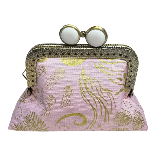 Kiki & Syds Mini Clutch Coin Purse - Sea Life Gold Metallic Kiki & Syds
