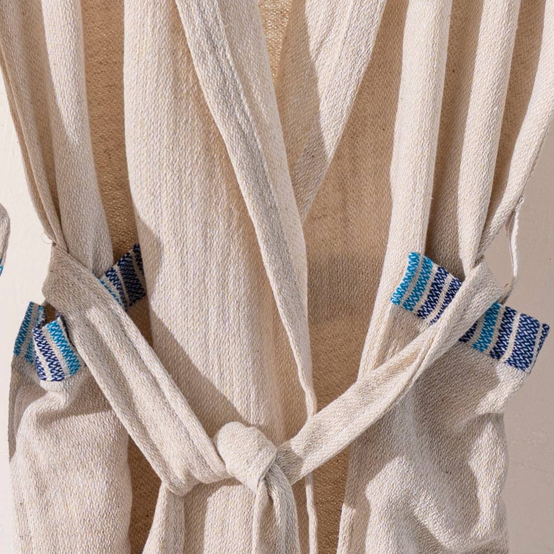 Bathrobe Turkish Cotton Linen Light Weight Robe Quick-dry Kikoya