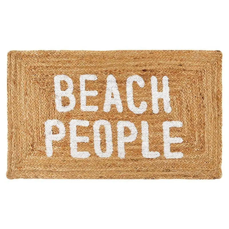 Face to Face Jute Mat - Beach People Santa Barbara Design Studio by Creative Brands