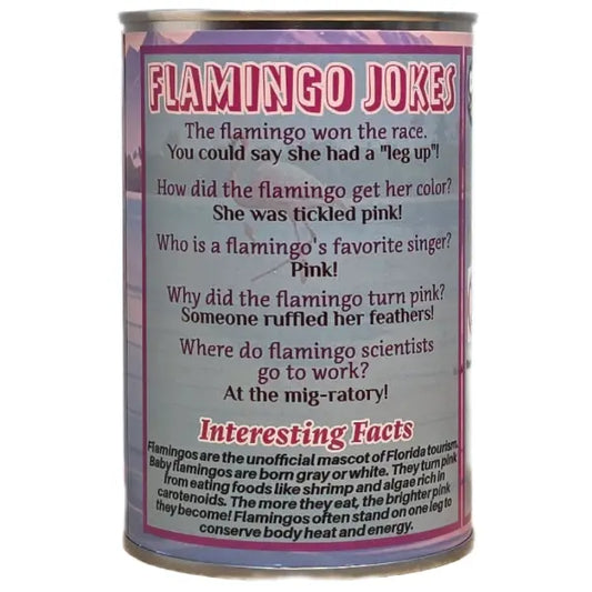 Rosy the Canned Flamingo - Plush Canned Gifts