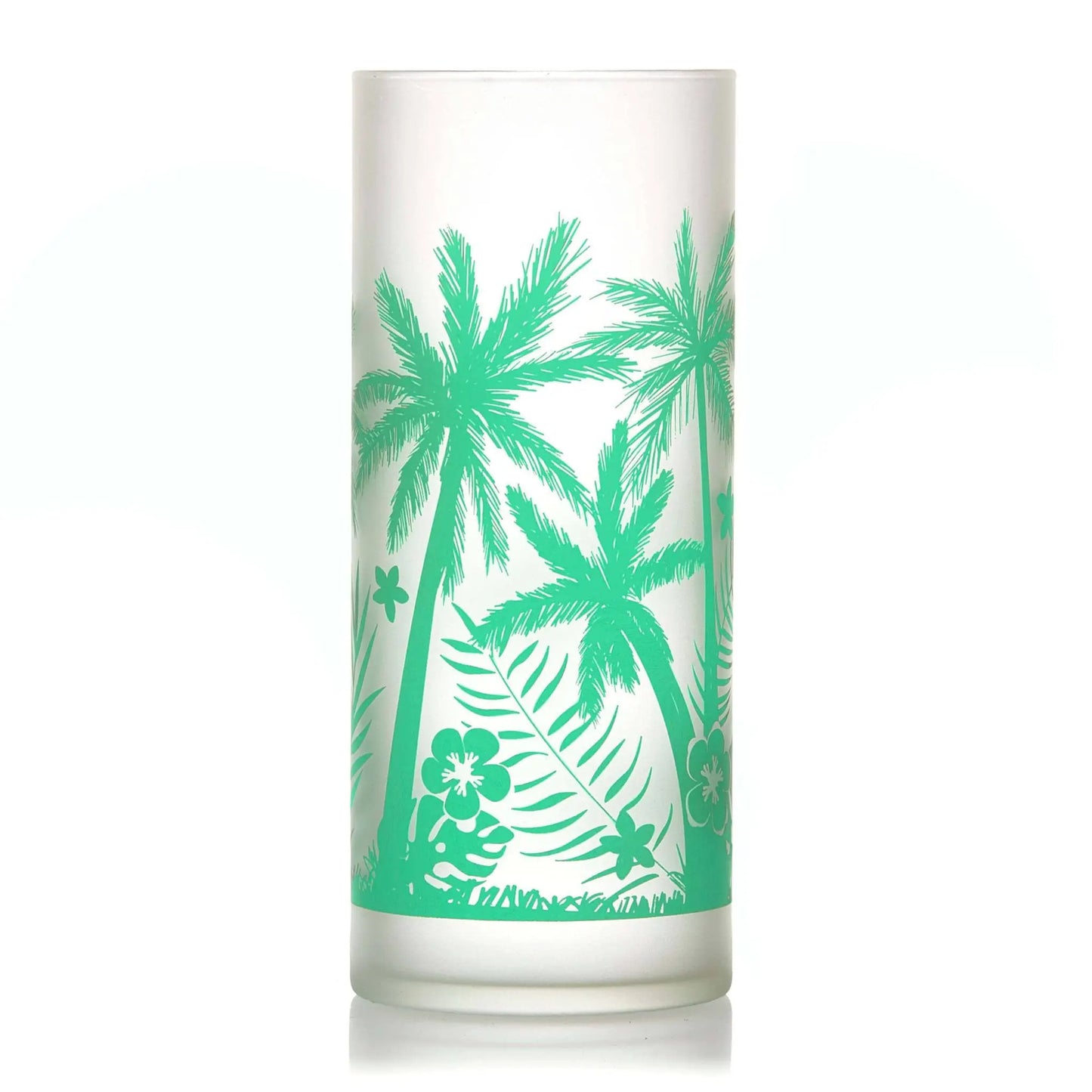 Palm Trees Cooler Glasses, 16oz, Set of 4 Libbey