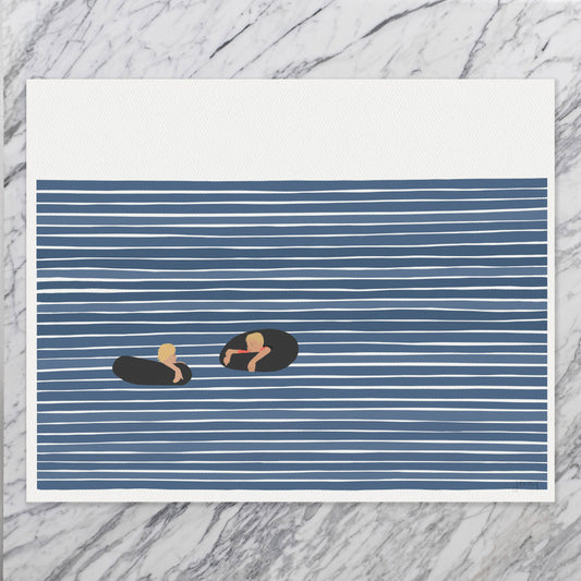 Boys in Inner Tubes Print. Signed.