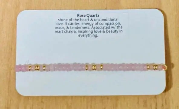 Rose Quartz Linea Beaded Stretch Bracelet Santore Jewelry
