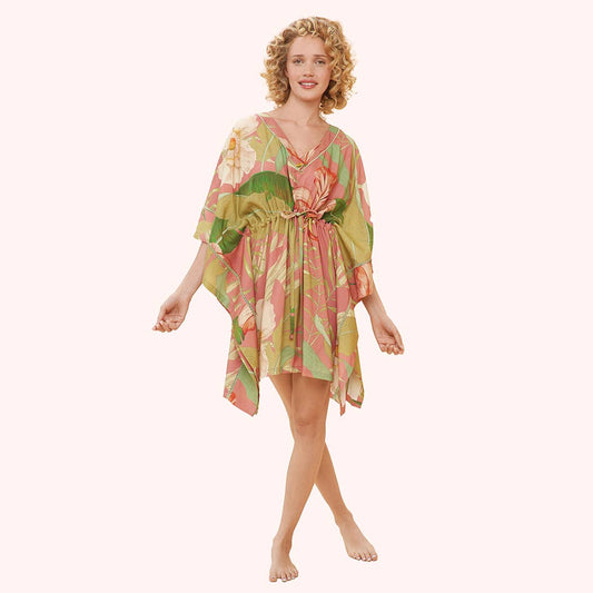 Beach Cover Up - Delicate Tropical, Candy