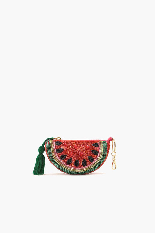 Watermelon Pop Beaded Coin Pouch