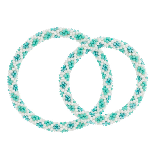 Mommy & Me Roll-On® Bracelets Aquamarine- Set of 2 Aid Through Trade