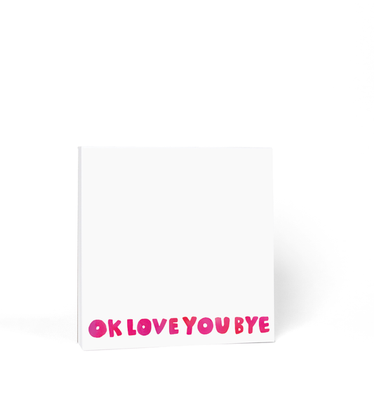Okloveyoubye Chunky Notepad E. Frances Paper