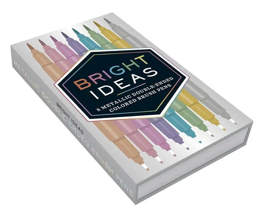 Bright Ideas Metallic Double-Ended Colored Brush Pens Chronicle Books