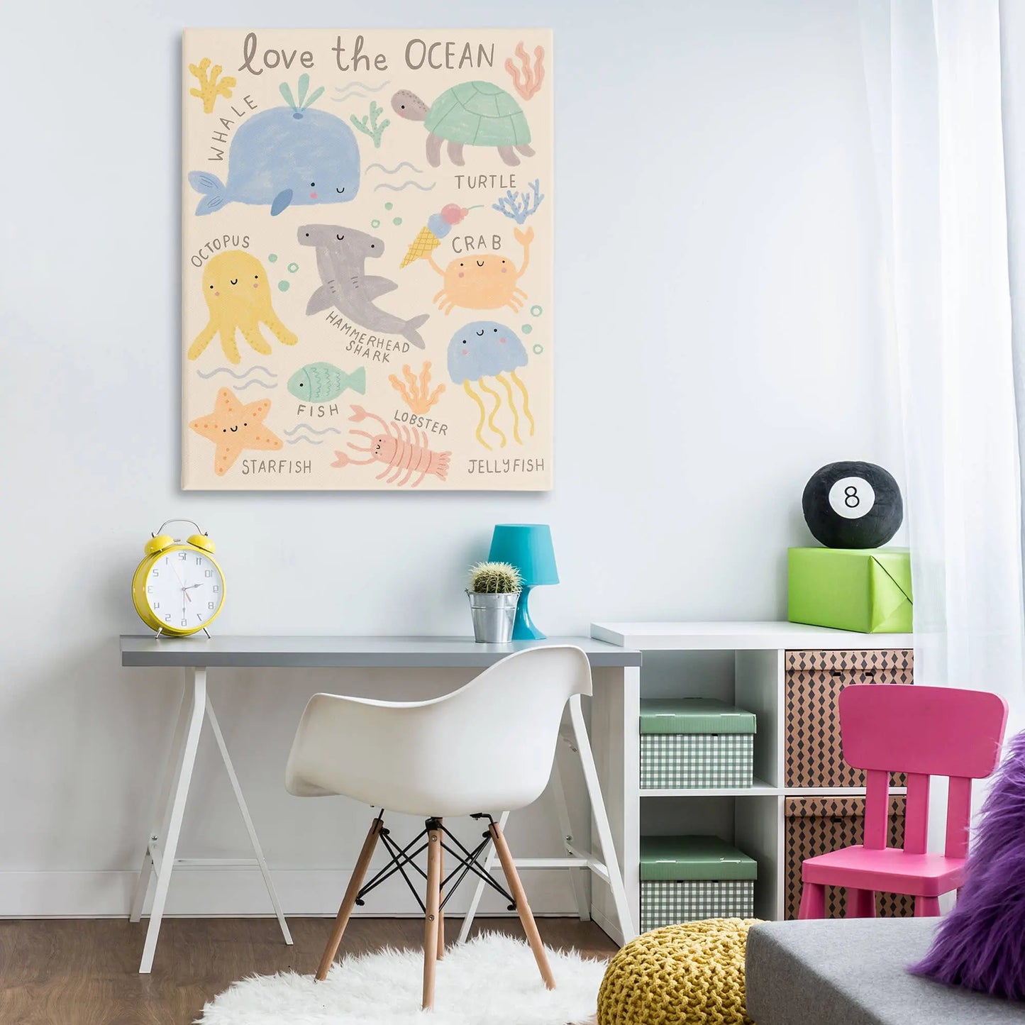 Love The Ocean Creatures Canvas Art Stupell Industries