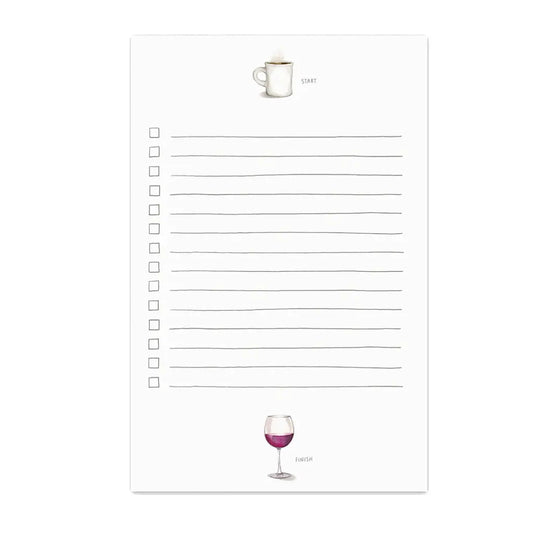 Start & Finish Lined Notepad | Wine & Coffee E. Frances Paper