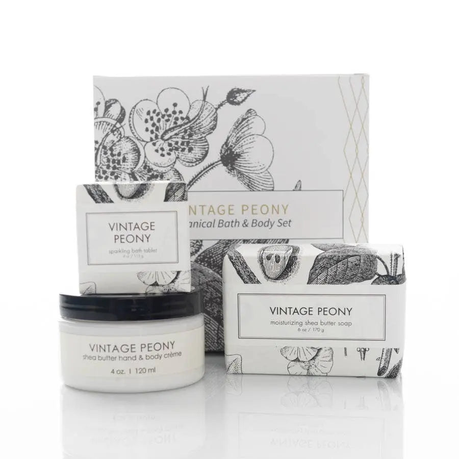 ピオニー セット Vintage Peony Botanical Gift Set – Sea You Boutique