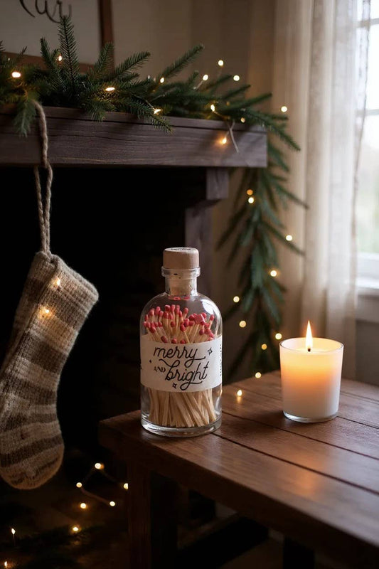 Vintage Apothecary Christmas Merry Red Matches Made Market Co.