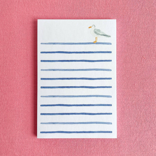 Watercolor Seagull Notepad | Coastal Watercolor Notepad