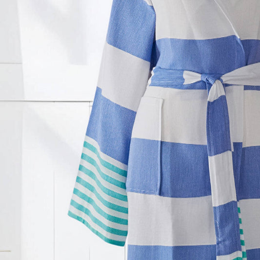 Bathrobe Turkish Cotton Light-Weight Summer with Hood Robe Kikoya