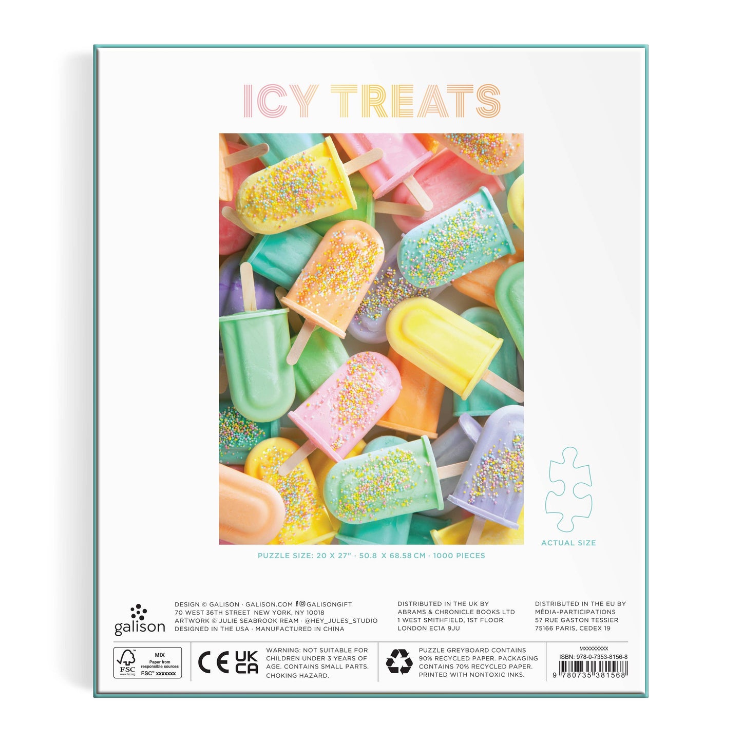Icy Treats 1000 Piece Puzzle Chronicle Books