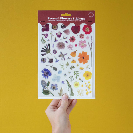 Pressed Flowers Sticker Sheet Botanopia USA - gifts , decor and cards for plant lovers