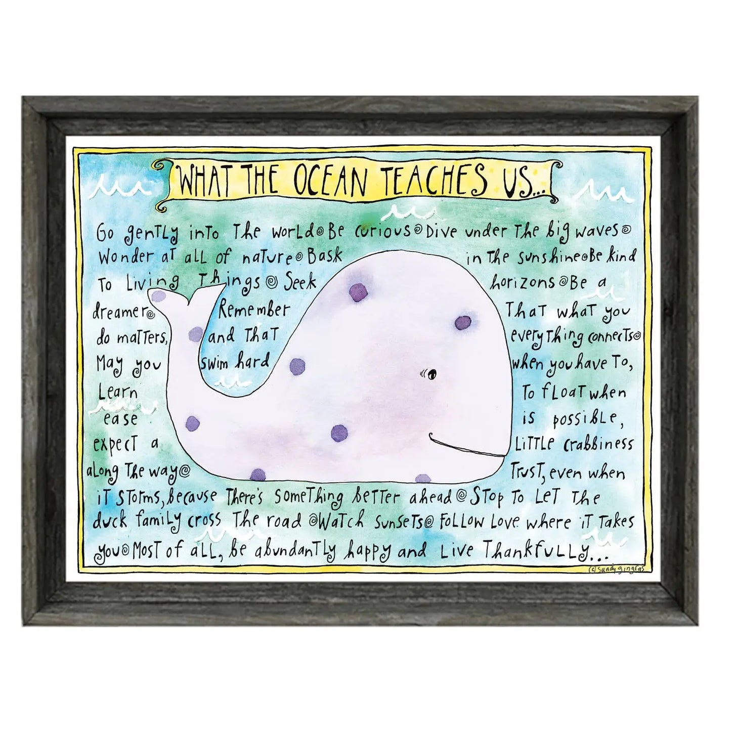 'Ocean Whale' by Sandy Gingras Wall Art Sweet Gumball Inc.