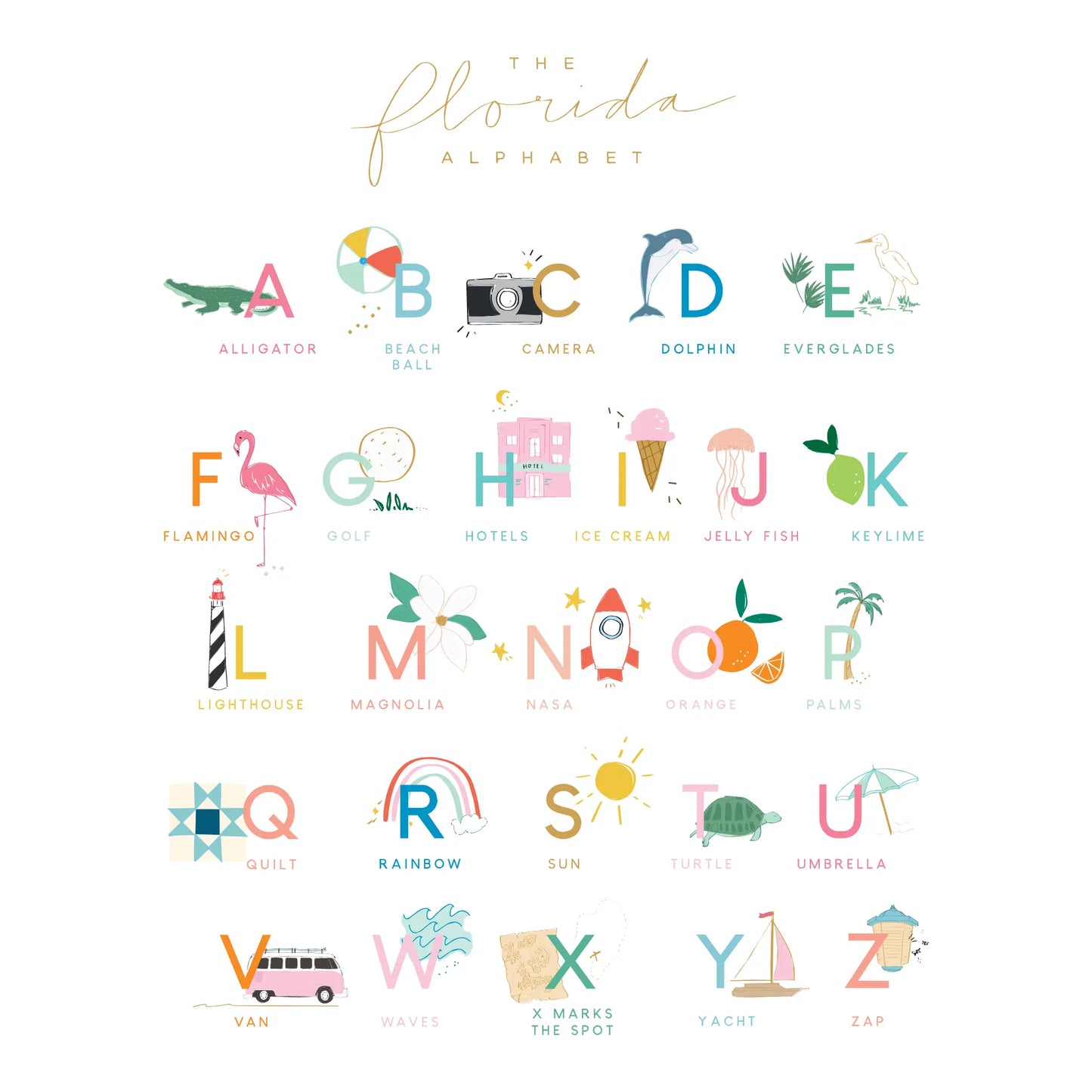 New Baby Card - Florida Alphabet Declaration & Co
