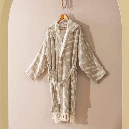 Raised Terry Bathrobe Turkish Cotton Light Weight Quick-dry