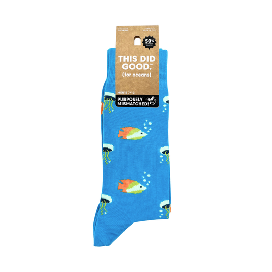 Oceanlife This Did Good Mismatched Socks, Give Back Men's Friday Sock Co.