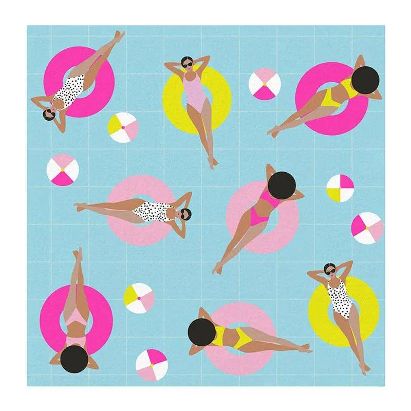 Pool Girls Beverage Napkins Slant Collections by Creative Brands