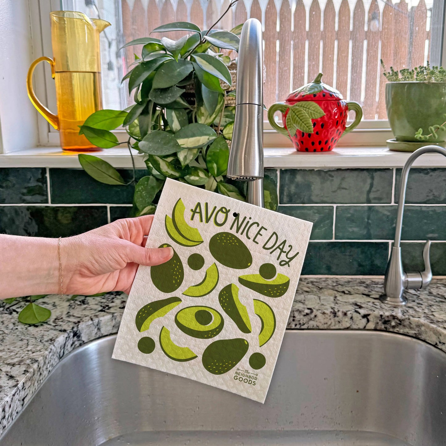 Avocado - Tea Towel + Sponge Cloth Set The Neighborgoods