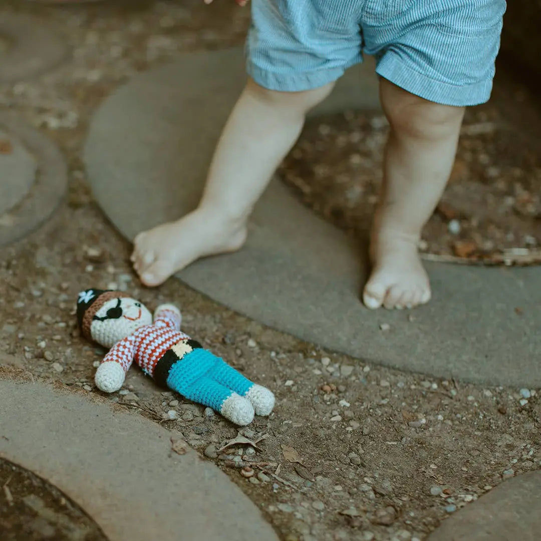 Handmade Pirate Rattle – A Swashbuckling Friend Pebble
