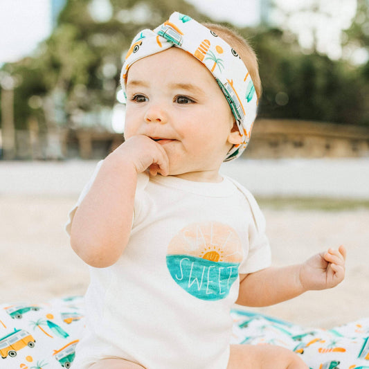 Salty Baby graphic organic bodysuit | salty but sweet