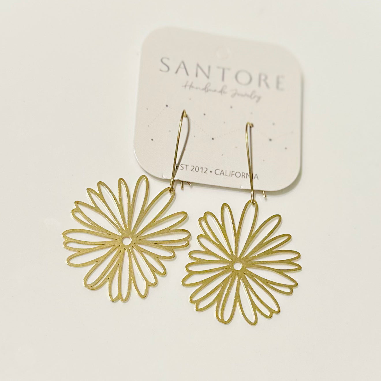 Meadowflower Brass Earrings Santore Jewelry