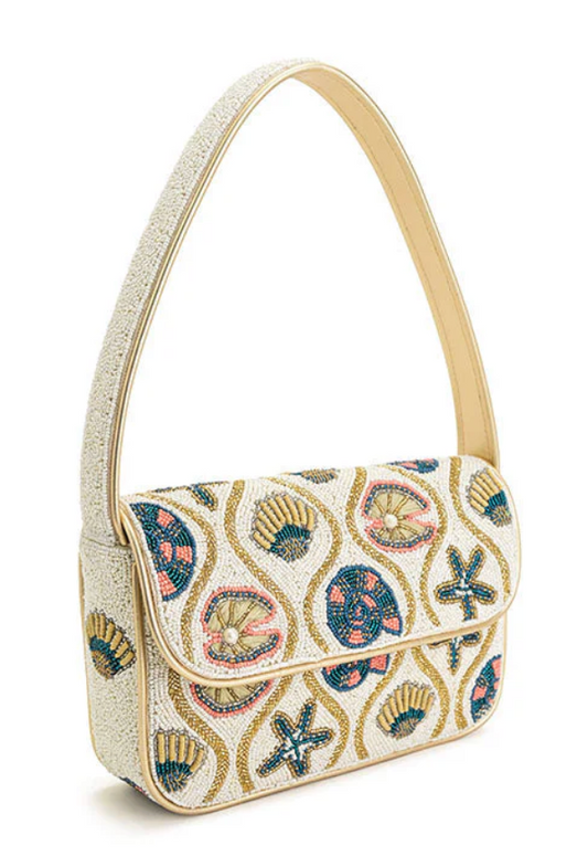 Sunlit Shore Embellished Shoulder Bag