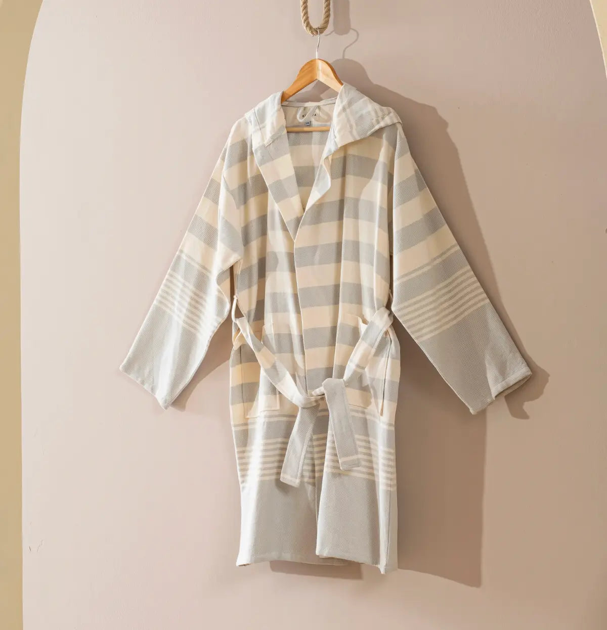 Bathrobe Turkish Cotton LightWeight Summer Hood Kimono Robe Kikoya