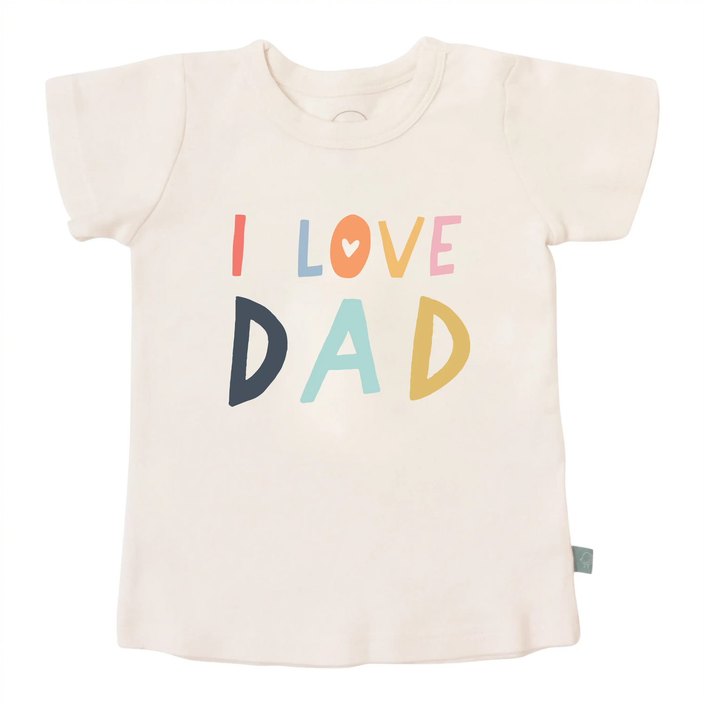 Kid toddler graphic tee | love dad Finn + Emma